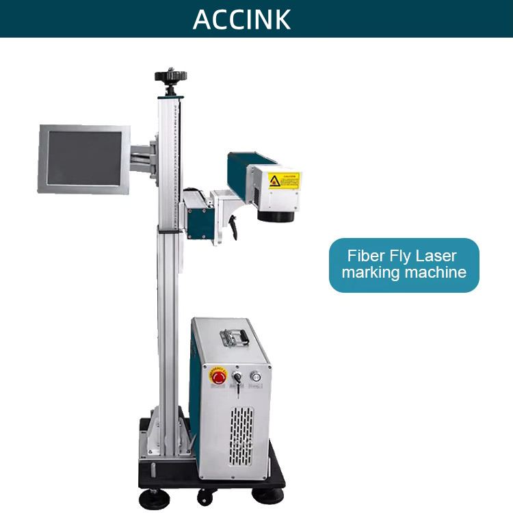 Flying Fiber Laser Marking Machine 20W 30W 50W 100W 150W Dynamic Laser Coding Machine